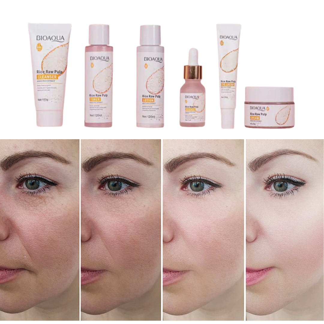 Kit Facial Arroz Aclarante  Skincare X6 Bioaqua