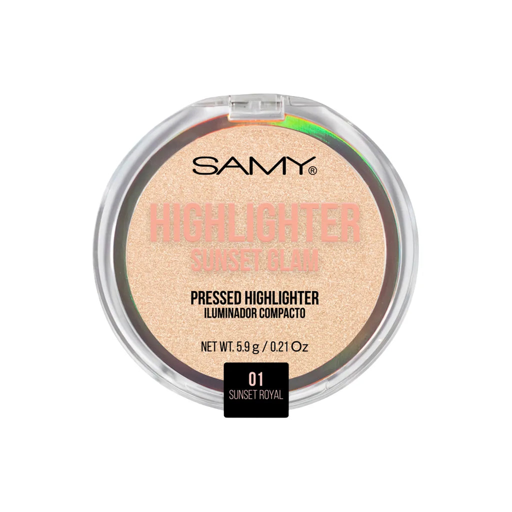 Polvo compacto iluminador Sunset Glam Samy -01