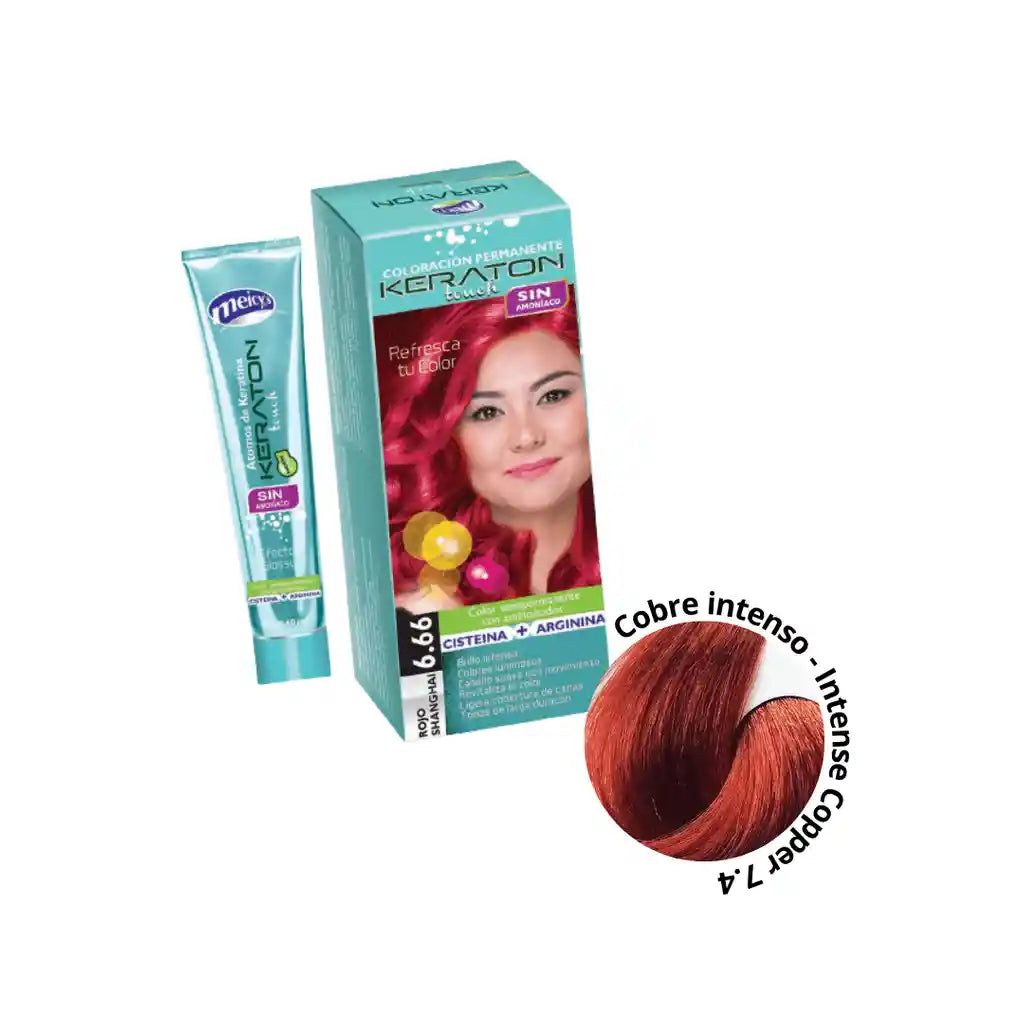 Keraton Touch Sin Amoniaco 7- 4 Cobre Intenso
