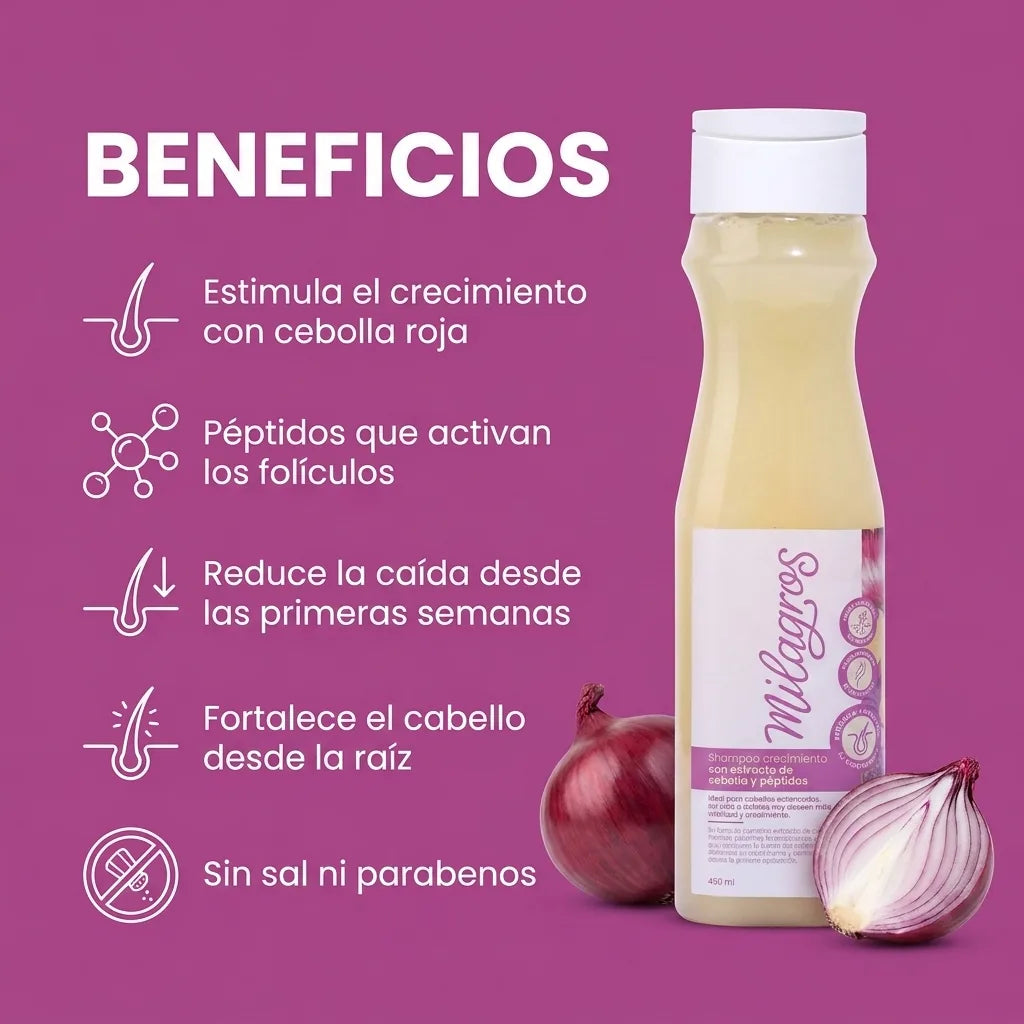 Shampoo de Cebolla Milagros X450Ml
