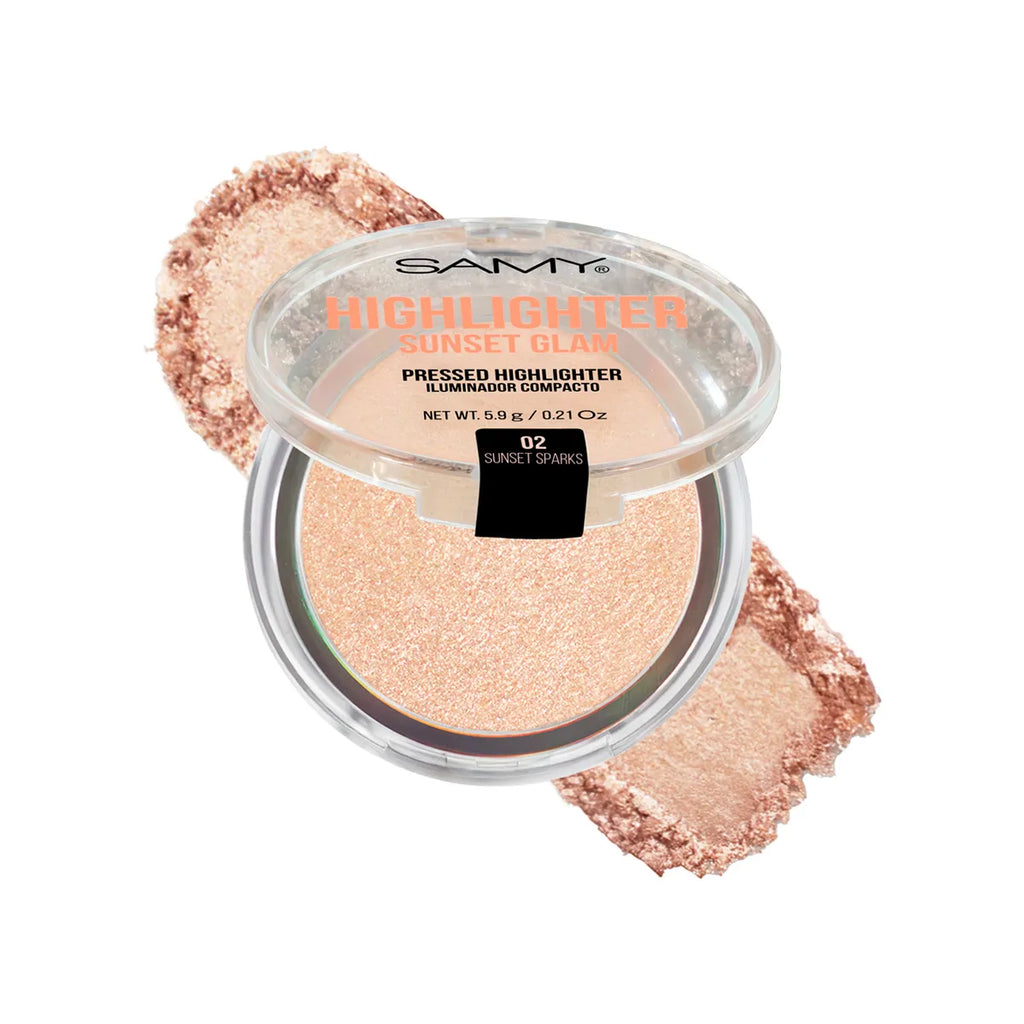 Polvo compacto iluminador Sunset Glam Samy -02