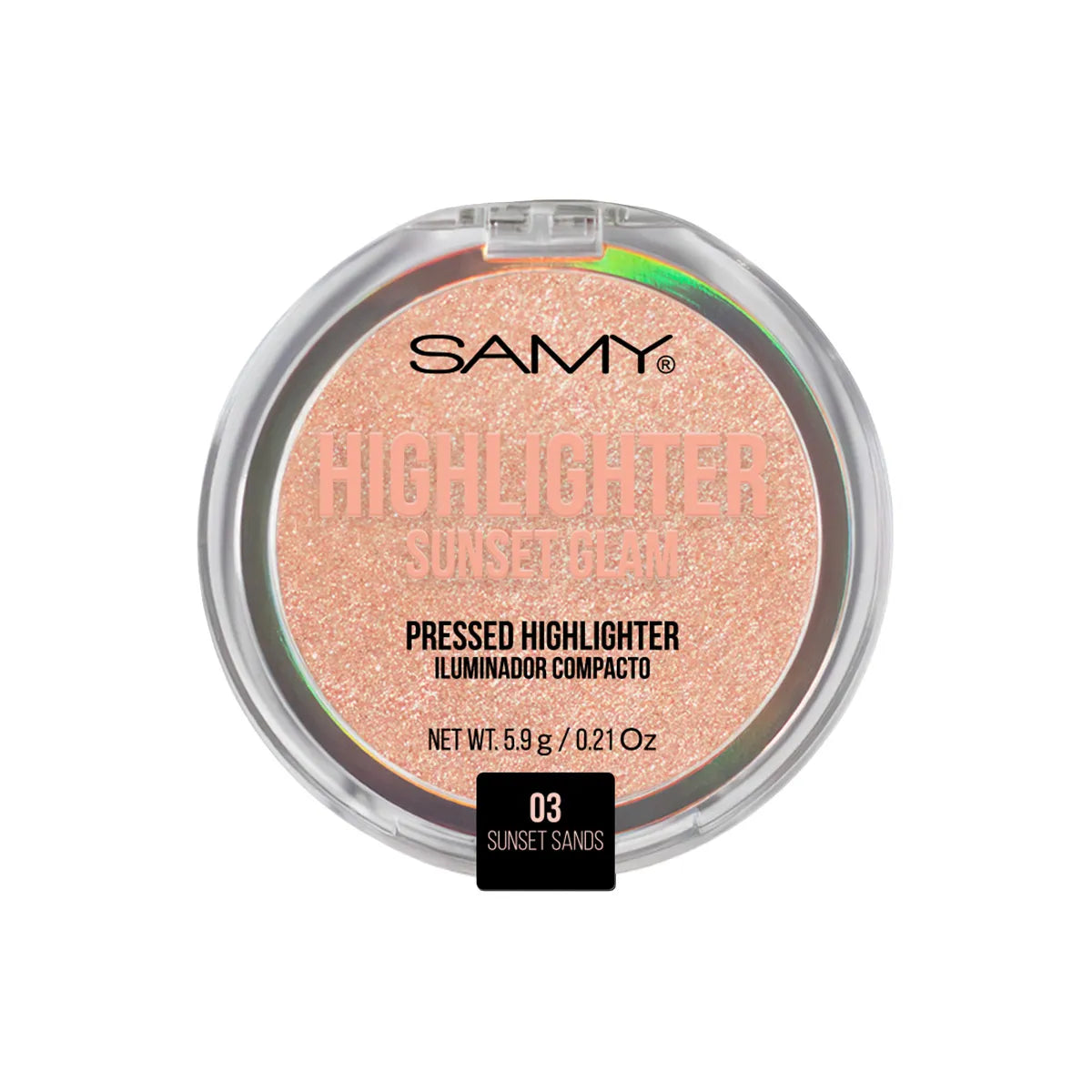 Polvo compacto iluminador Sunset Glam Samy -03