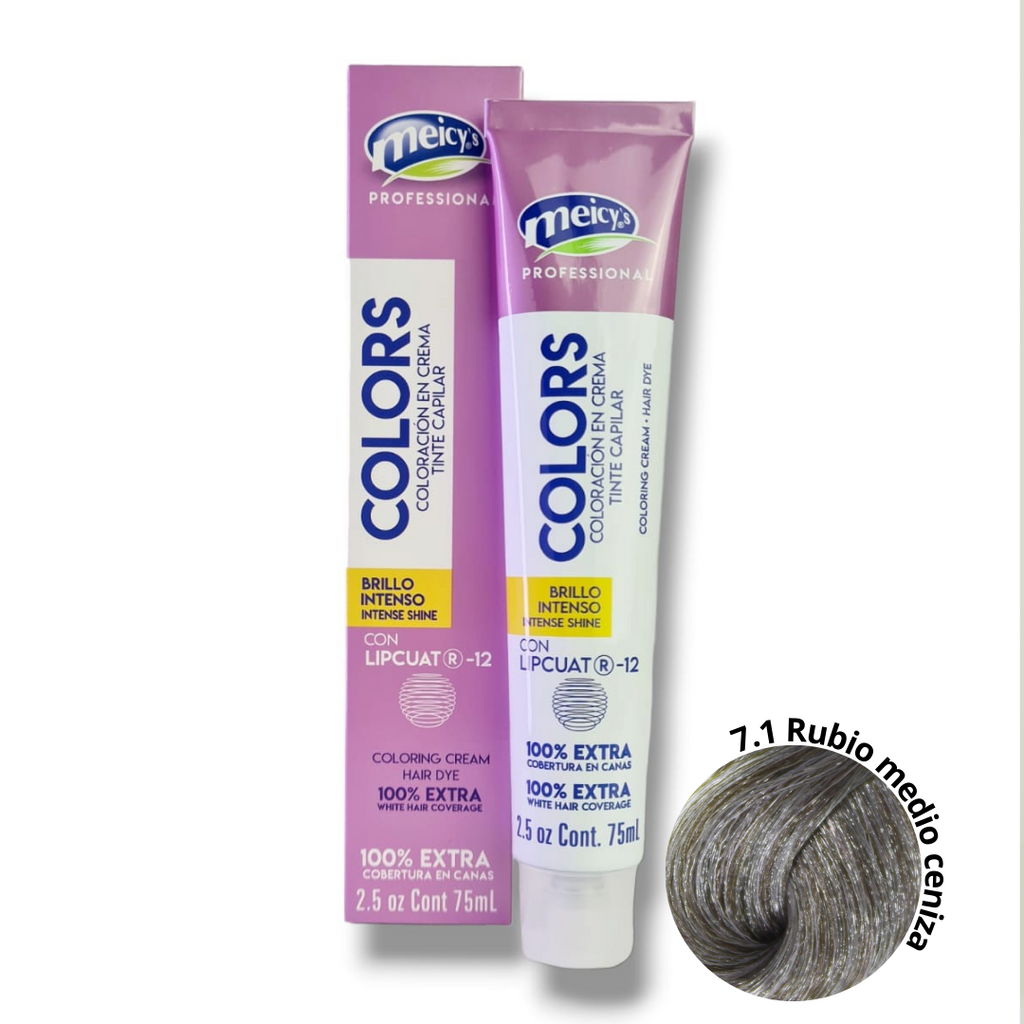 Tinte 7.1 Rubio Medio Ceniza X75Ml