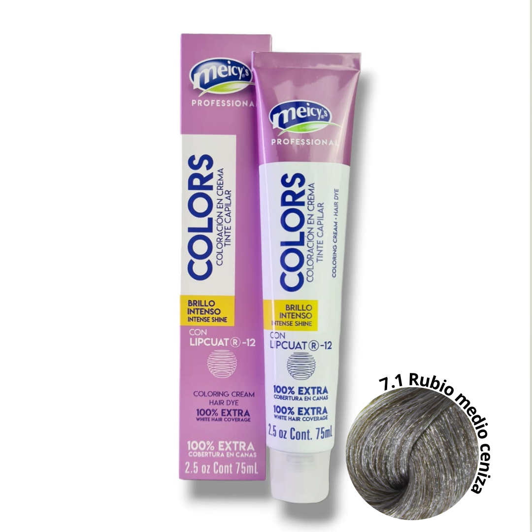 Tinte 7.1 Rubio Medio Ceniza X75Ml