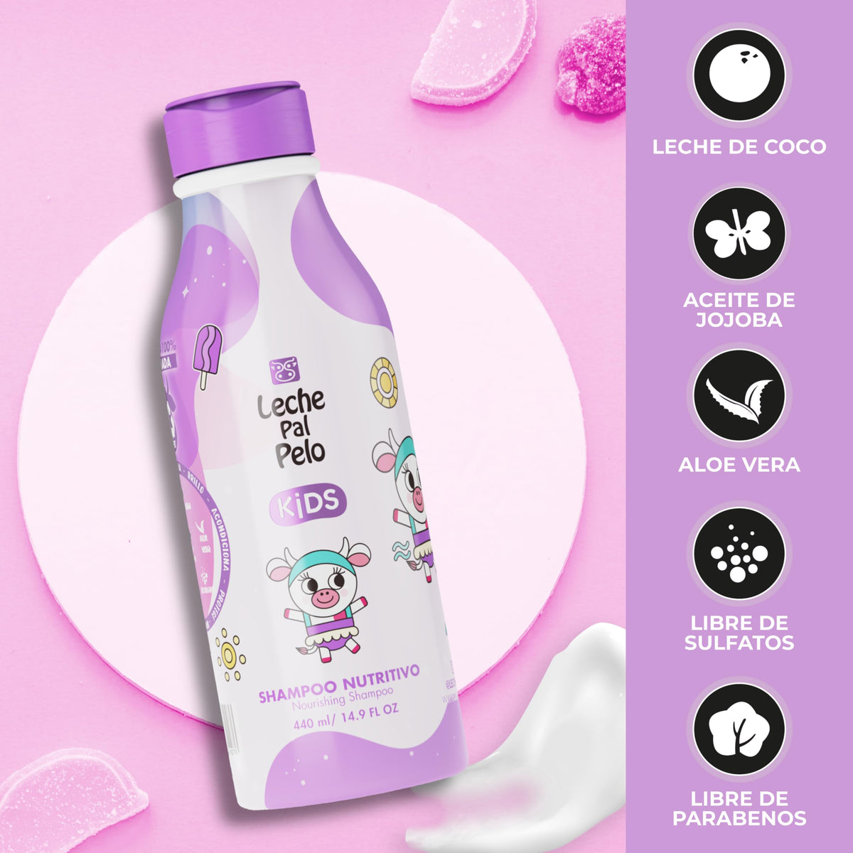 Leche Pal Pelo Kid Shampoo Nutritivo X440ml