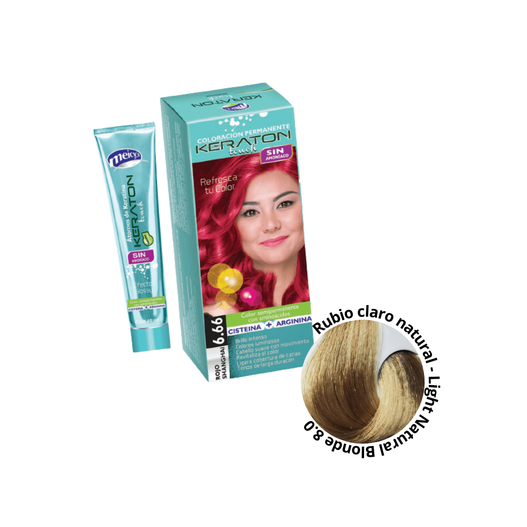 Keraton Touch Sin Amoniaco 8-0 Rubio Claro Natural