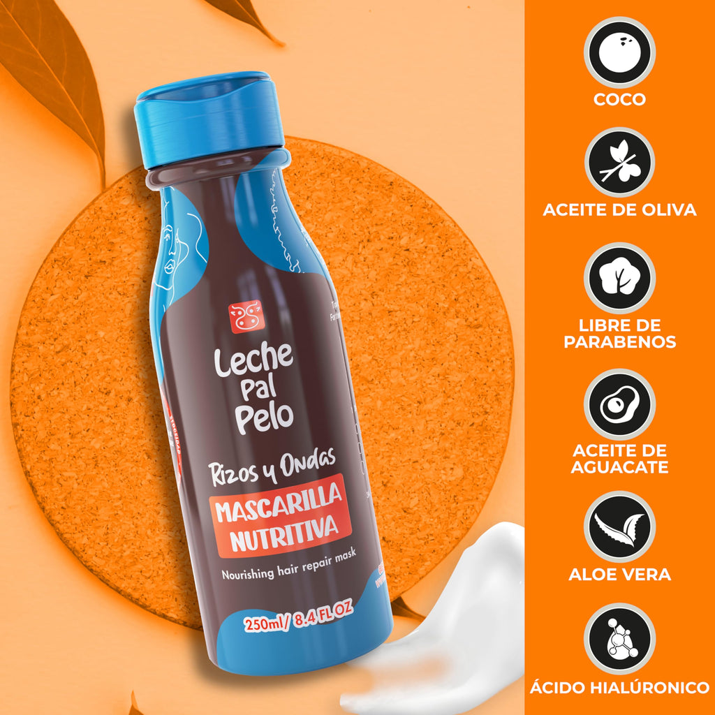 Leche Pal Pelo Rizos y Ondas Mascarilla Nutritiva X 250Ml