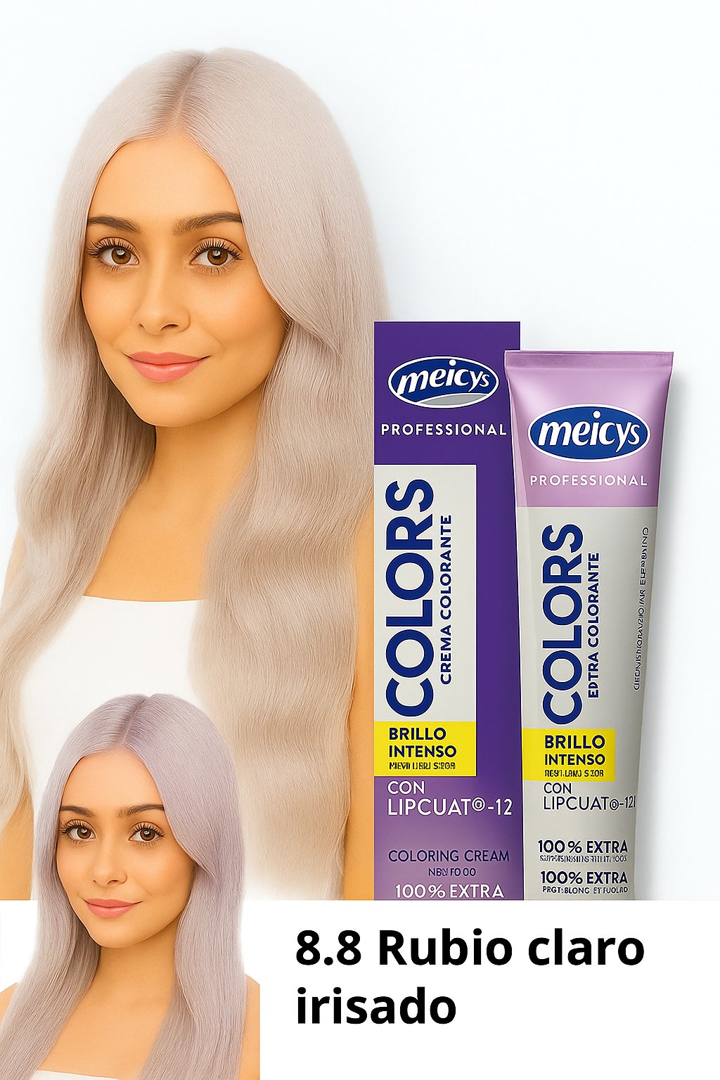 Tinte 8.8 Rubio Claro Irisado 75 Ml