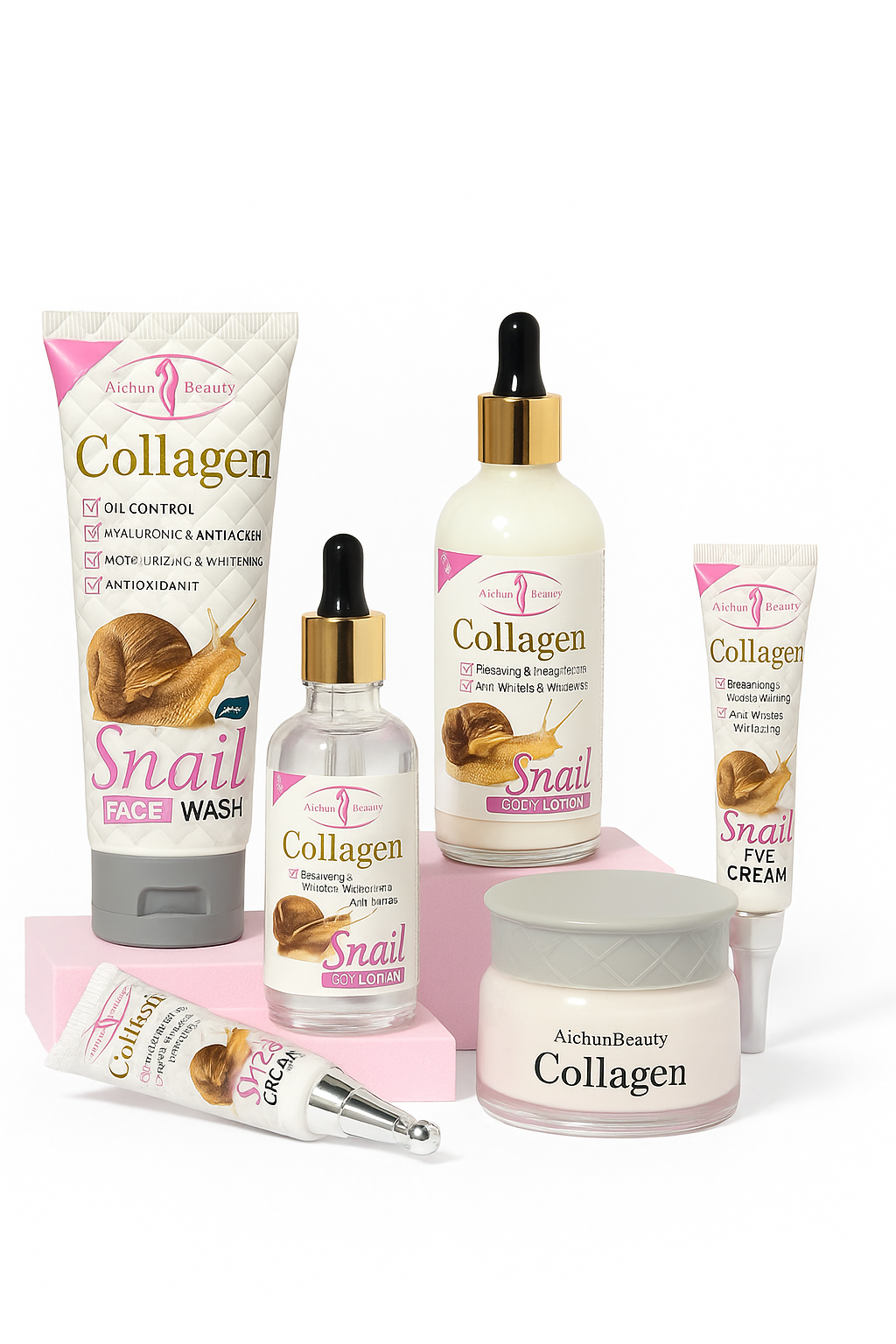 Kit Facial De Lujo Baba De Caracol Y Colageno Todo Tipo De Piel