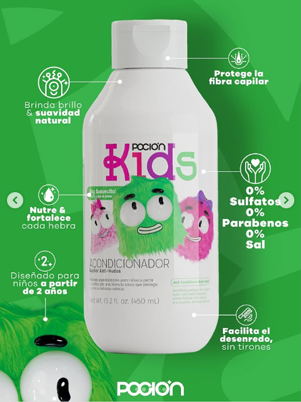 Pocion Kids Acondicionador Capilar Anti-Nudos