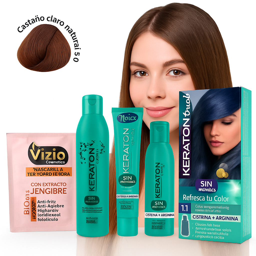 Keraton Touch Sin Amoniaco 5-0 Castaño Claro Natural