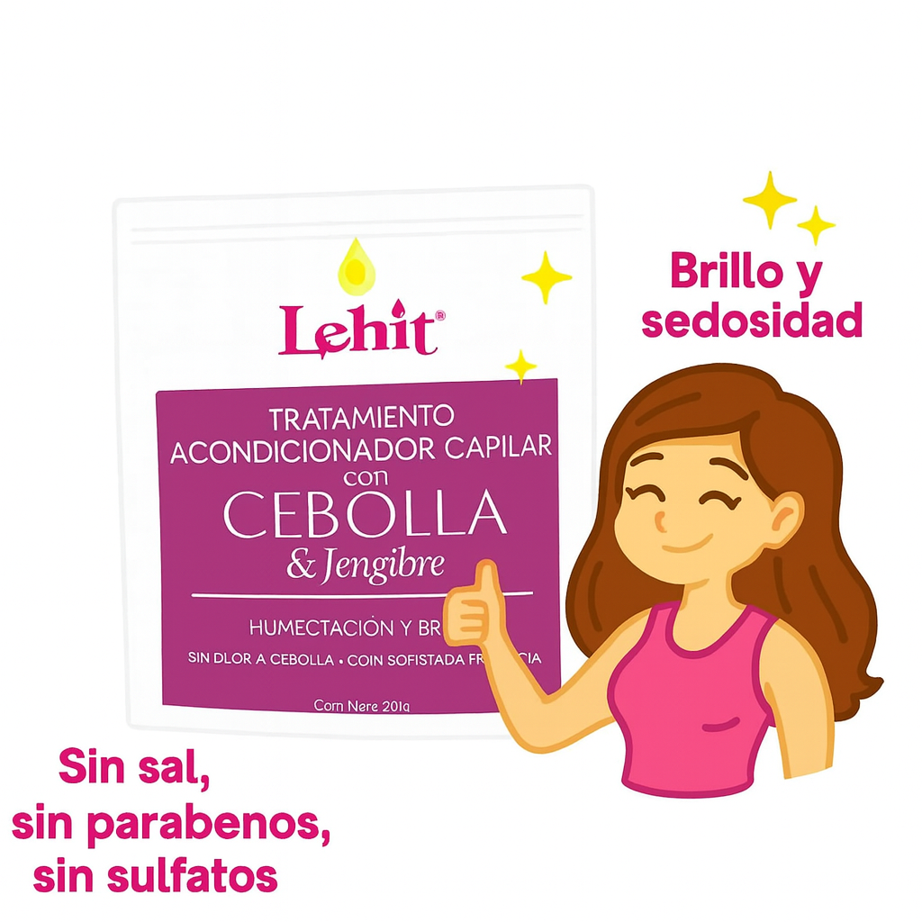 Lehit - Tratamiento Acondicionador Capilar con Cebolla y Jengibre