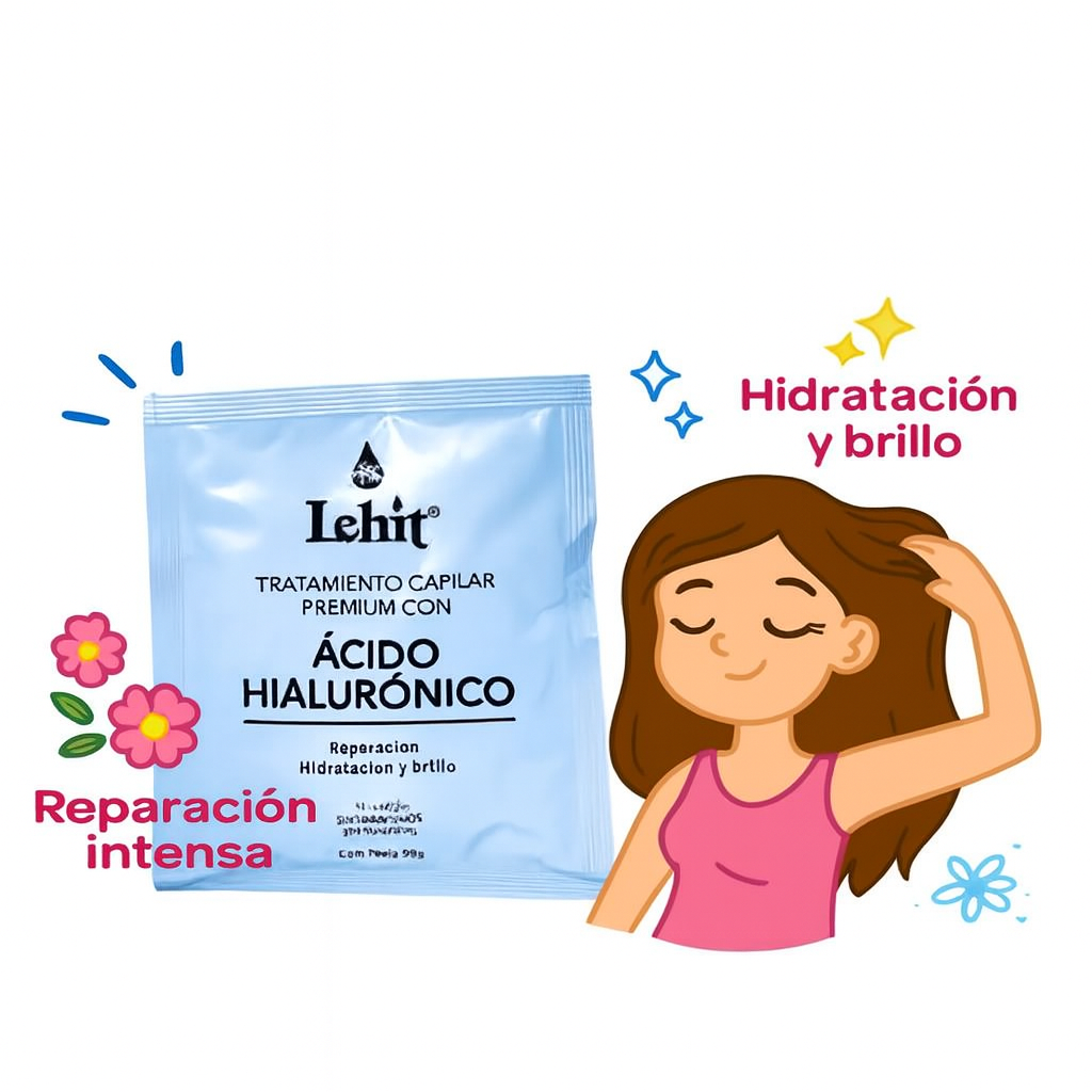 Tratamiento Capilar Premium Acido Hialuronico Lehit X30gr