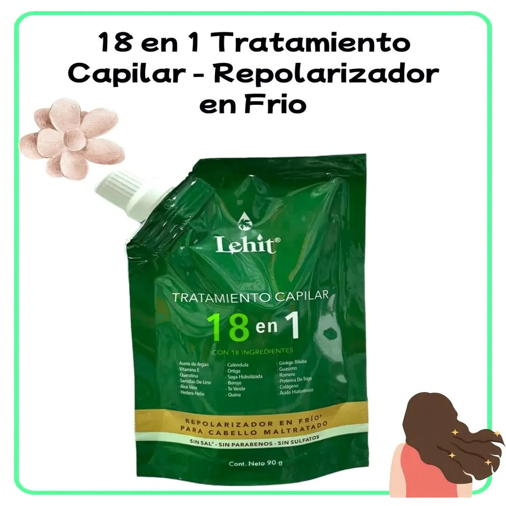 Tratamiento Capilar 18 En 1 Doypack Lehit X90gr
