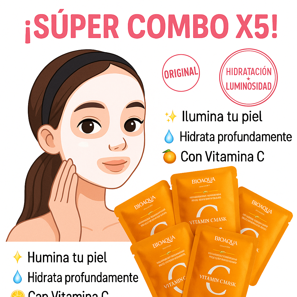 Súper Combo Bioaqua Vitamin C  X5 Unidades