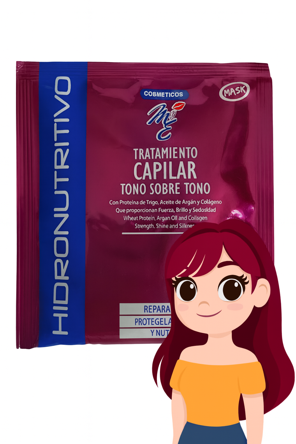 ratamiento Capilar Tono sobre Tono - Color Borgoña (M y E)