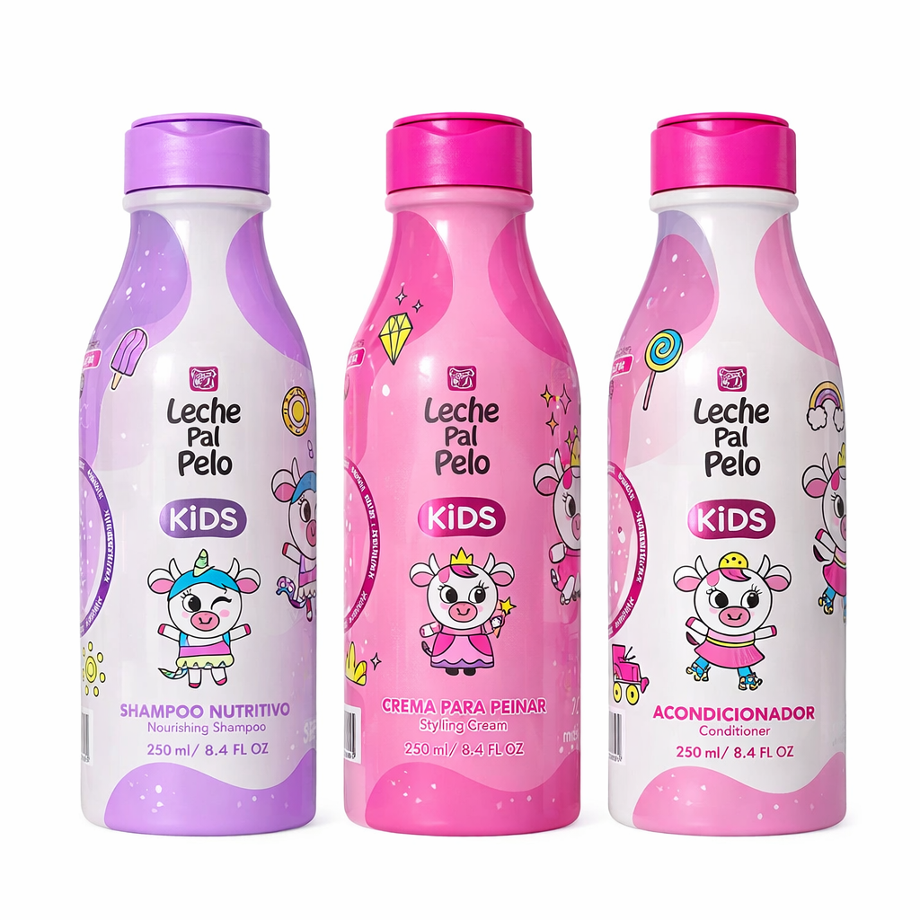 Kit Leche Pal Pelo Kids Shampo + Acon + Crema de peinar X250ML