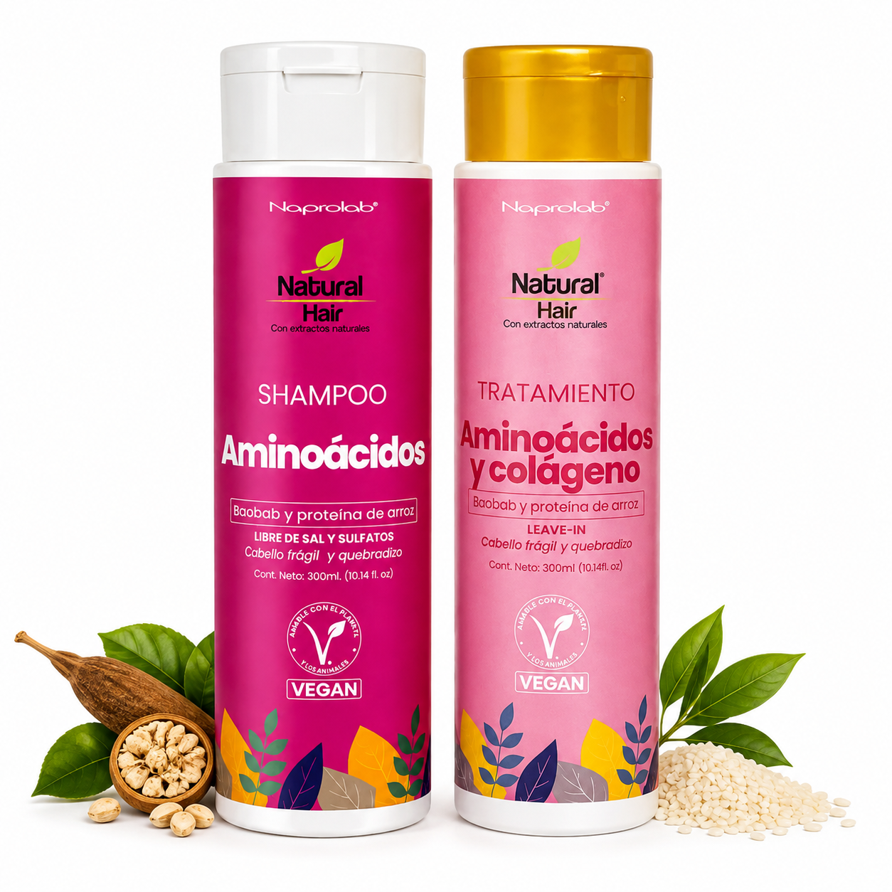 Kit Shampoo + Tratamiento Aminoácidos Natural Hair