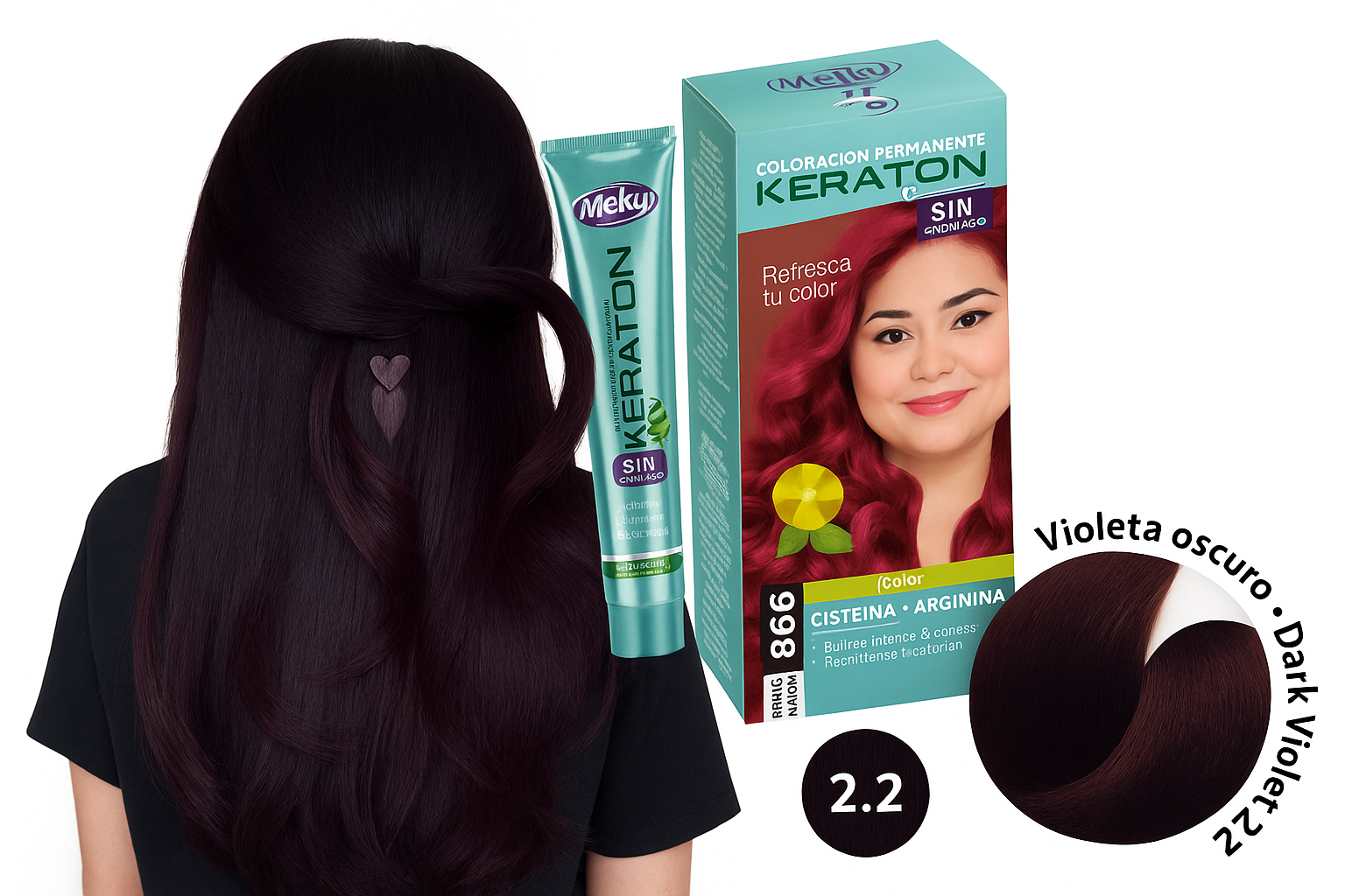 Keraton Touch Sin Amoniaco 4-22 Violeta Oscuro