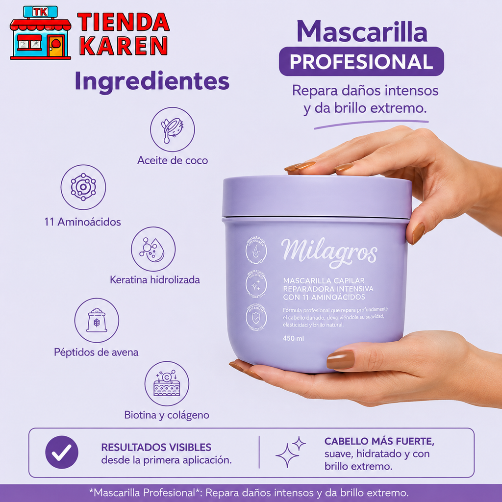 Mascarilla Profecional Reparacion Intenciva  - Milagros