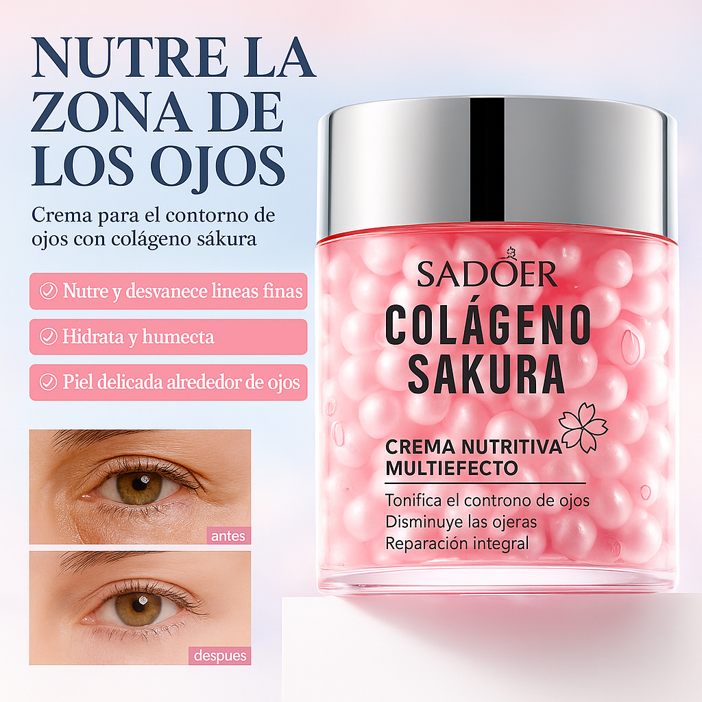 Contorno de Ojos Sakura + Colágeno Hidratación & Firmeza – Sadoer