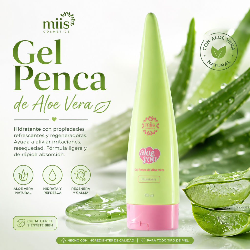 Gel Penca de Aloe Vera X270Ml -  Miis Cosmetics