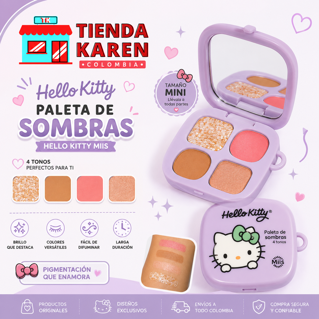 Paleta de Sombras Hello Kitty – Miis Cosmetics