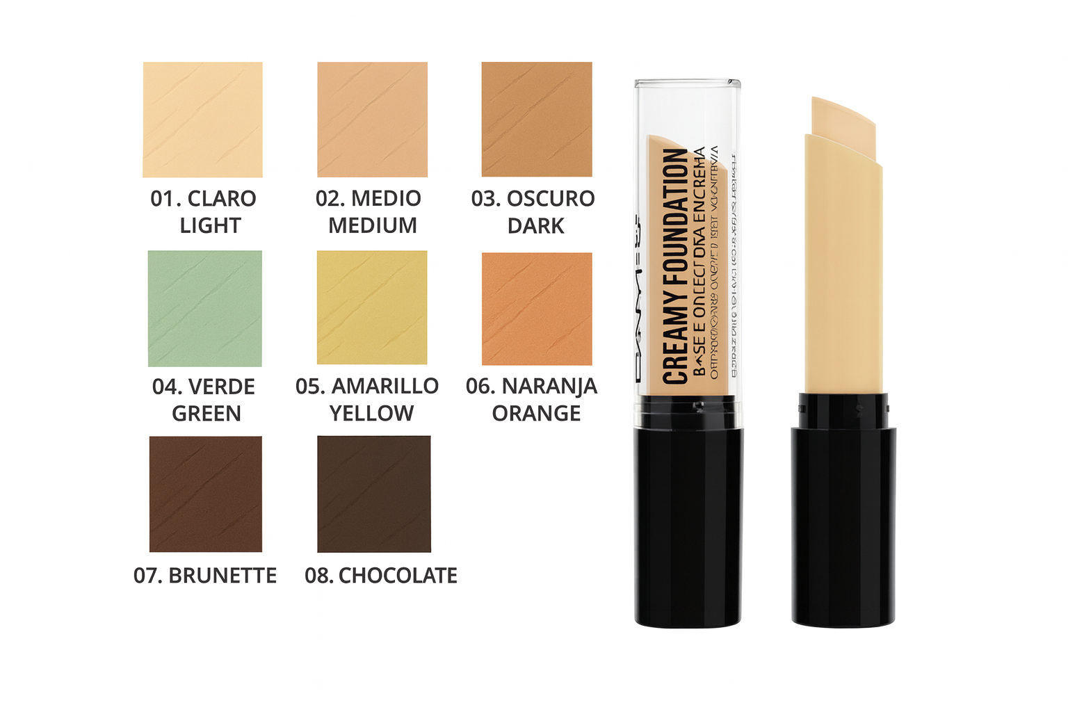 Base Correctora En Barra Samy - 06 Naranaja