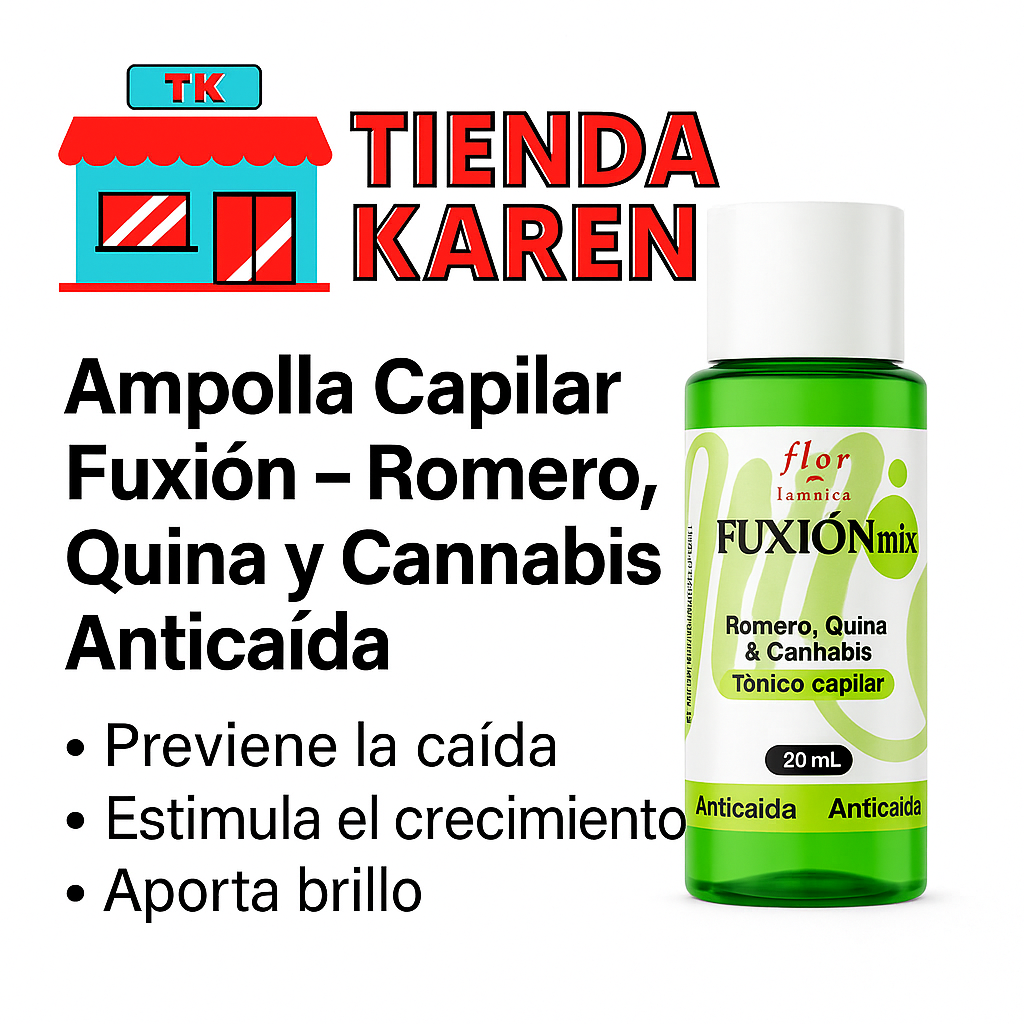 Ampolla Capilar Fuxión – Romero, Quina y Cannabis Anticaída