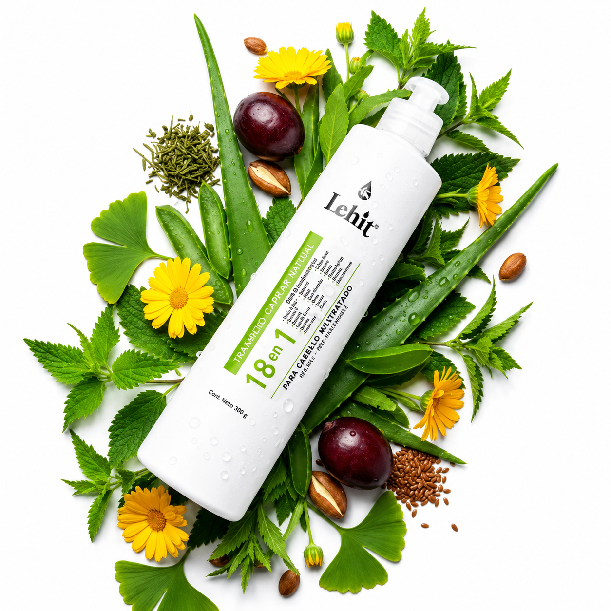 Kit Lehit Tratamiento Capilar 18 en 1 + Shampoo Sin Sal 18 en 1