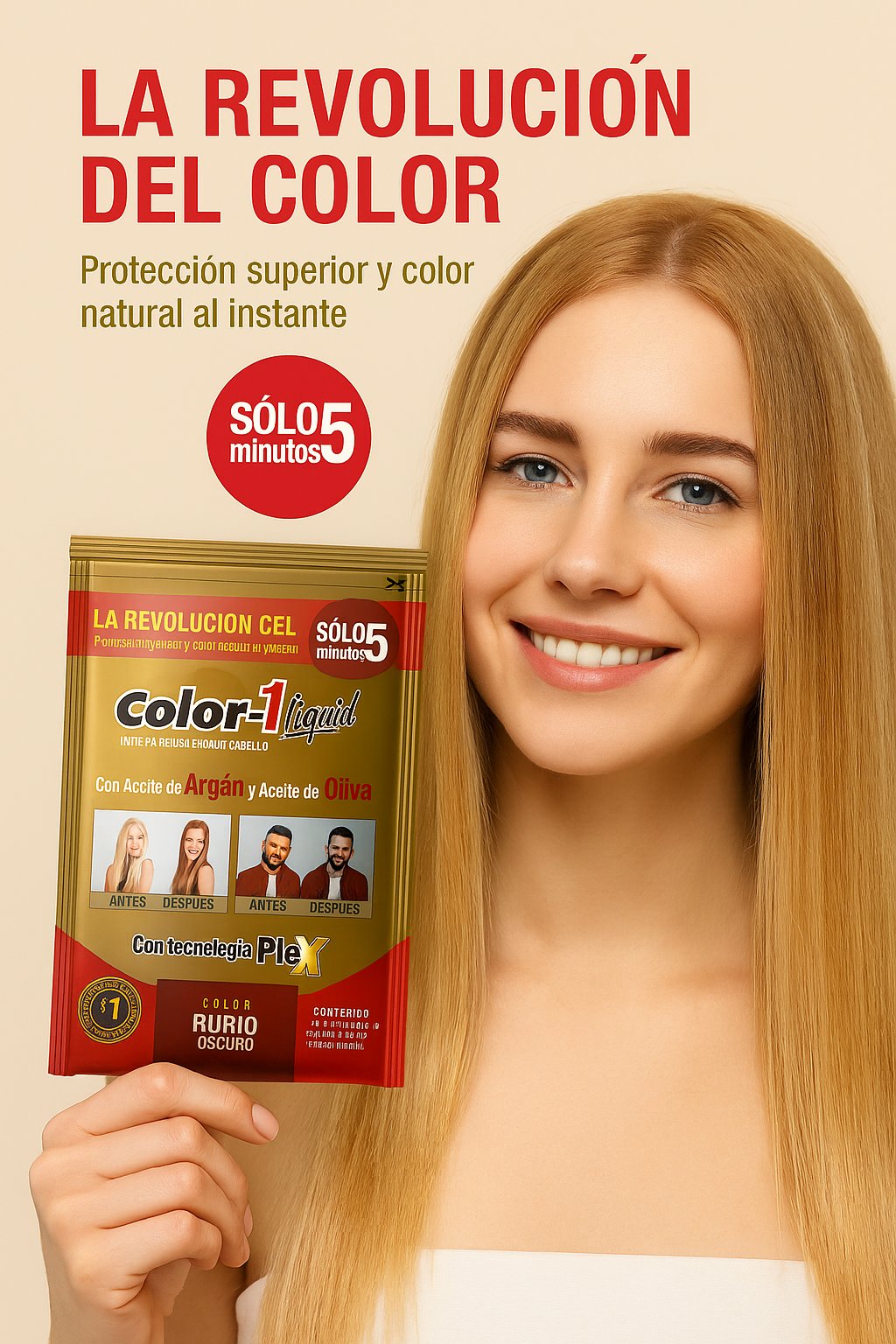 Color 1 -Rubio Oscuro  X 15Ml