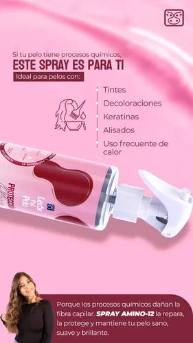 Spray Amino 12 – Termoprotector  Térmico para Cabello