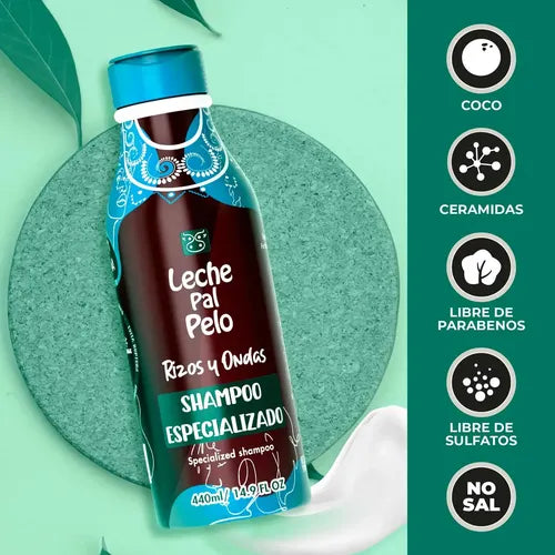 Leche Pal Pelo Rizos y Ondas Shampoo Especializado X440ml