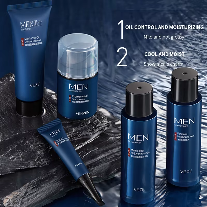 Kit Skincare Masculino Hidratación & Control de Brillo – VEZE (x5)