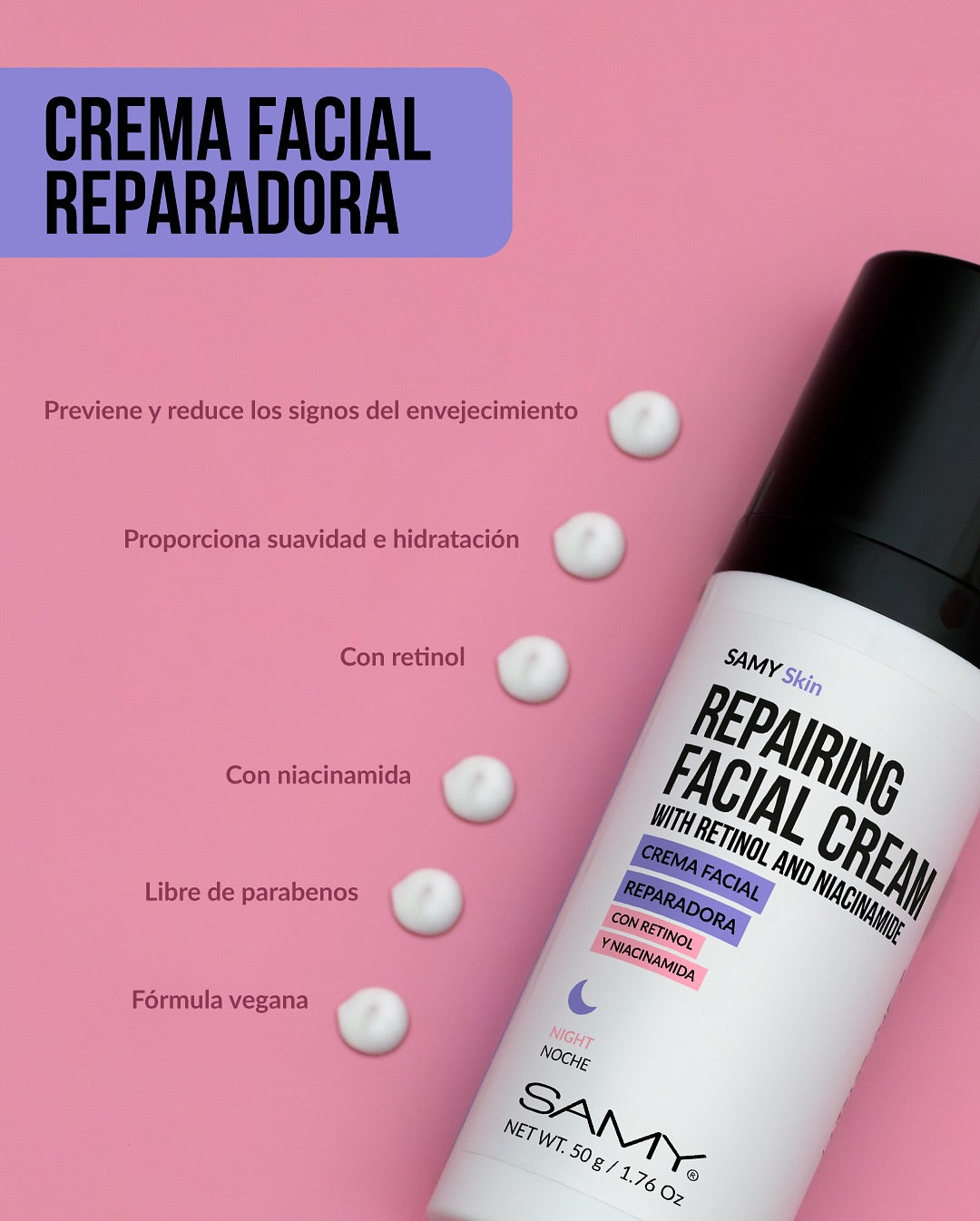 Crema Facial Reparadora Samy