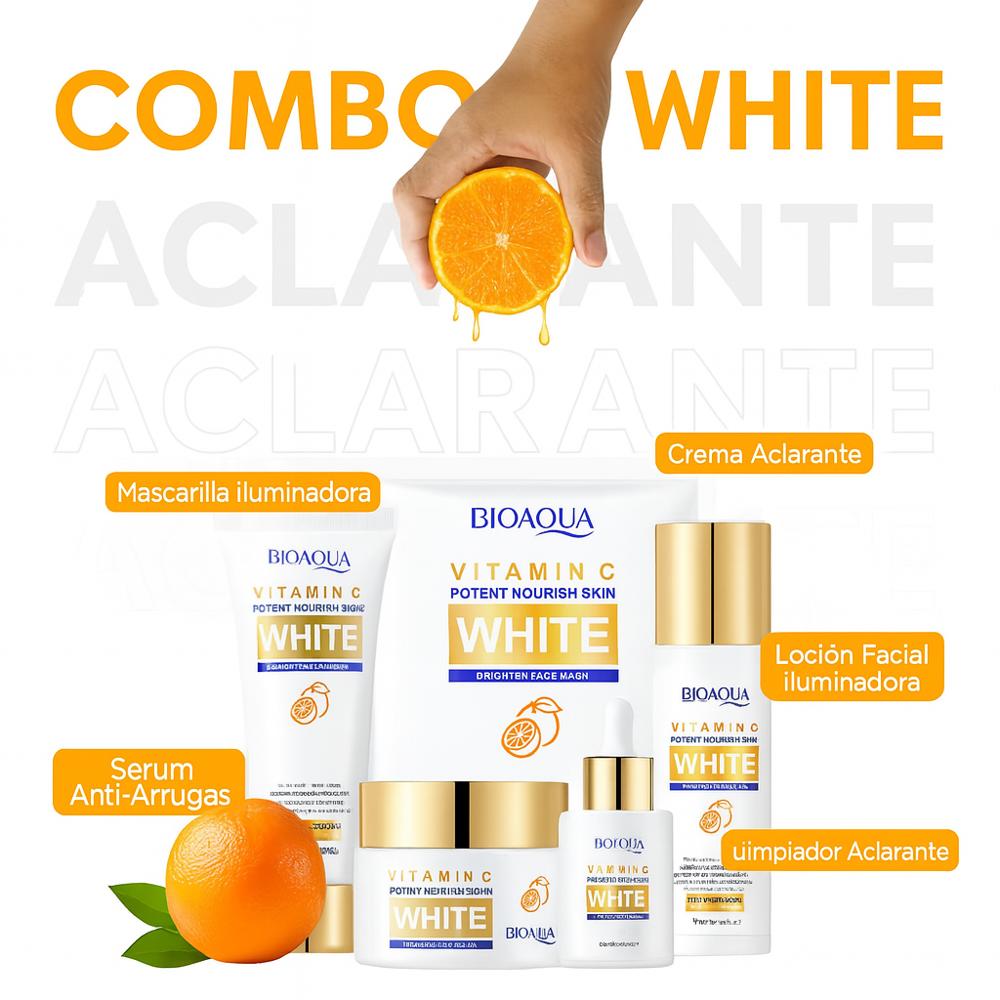 Combo Aclarante Vitamina C White X5 Productos Bioaqua