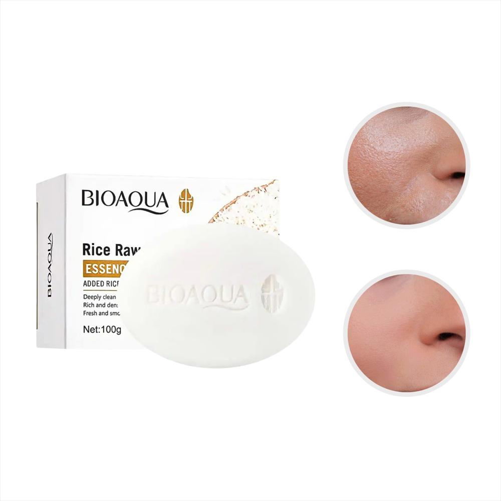 Jabon De Arroz En Barra 100G Bioaqua Caja Blanca