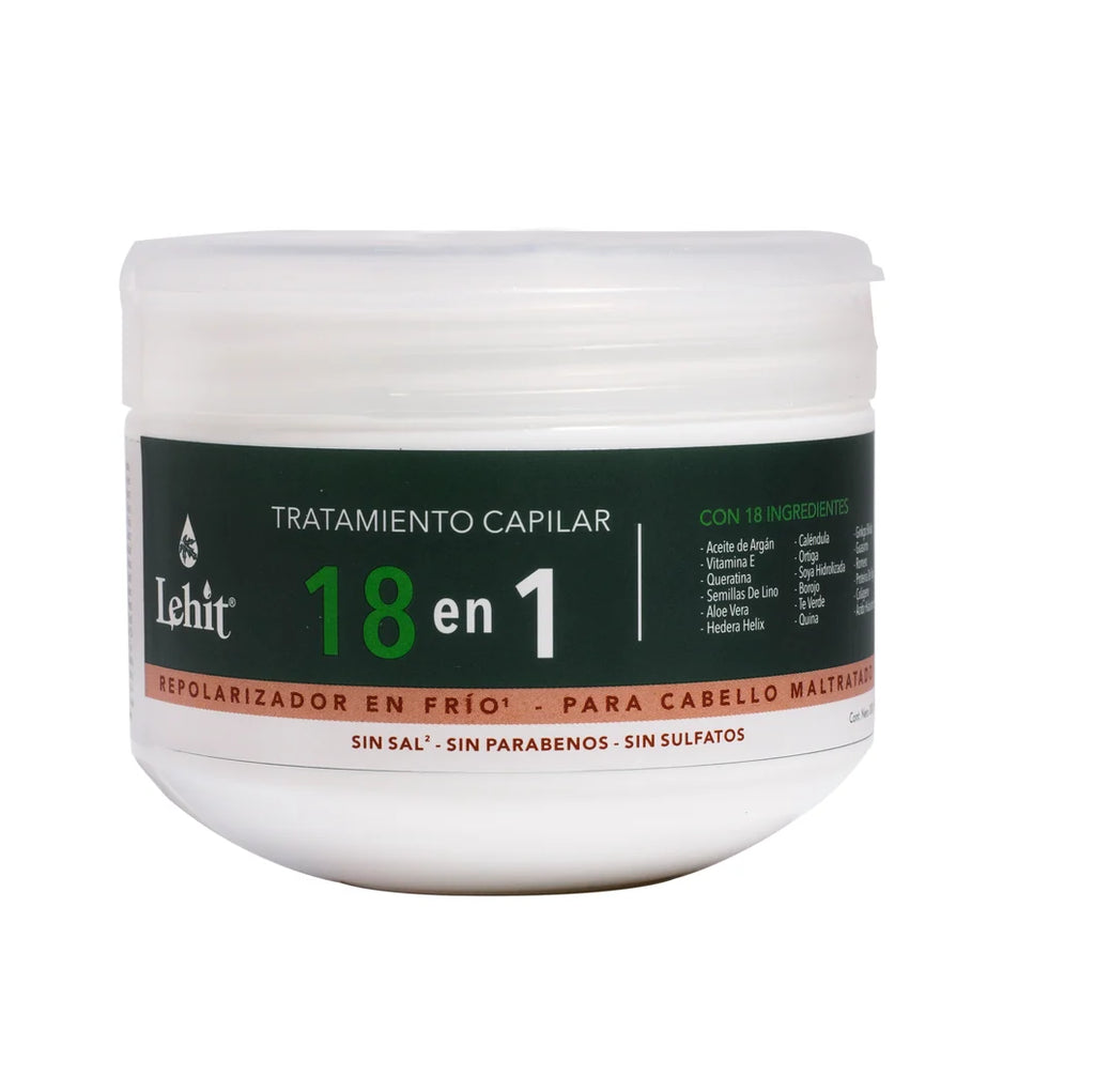 Kit Lehit Tratamiento Capilar 18 en 1 + Shampoo Sin Sal 18 en 1