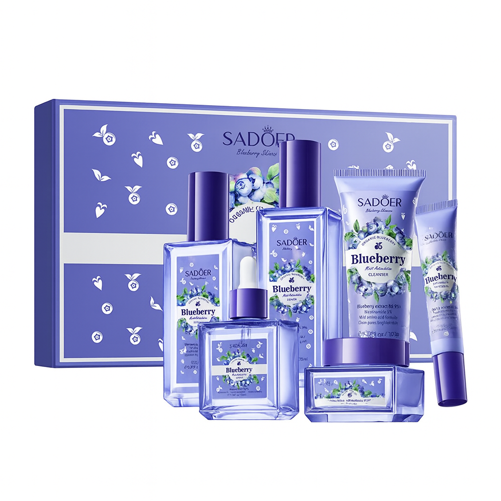 Set de Cuidado Facial SADÖER Blueberry – Hidratación y Luminosidad Total