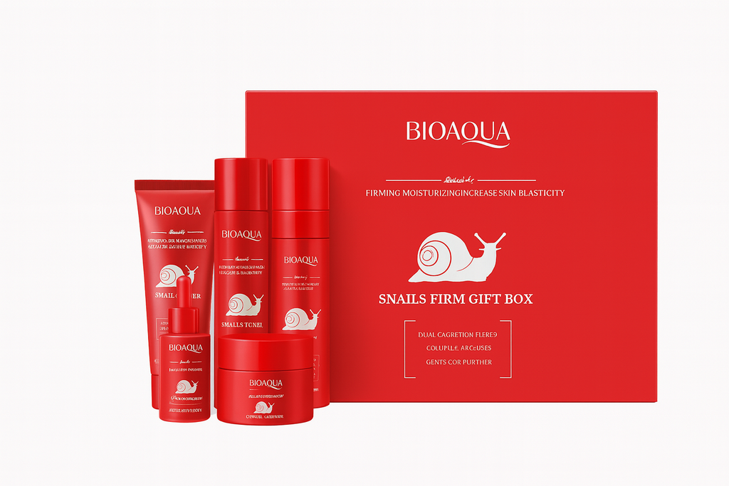 Set De Cuidado Facial De Baba De Caracol Bioaqua X6 Piezas Reafirmante E Hidratante