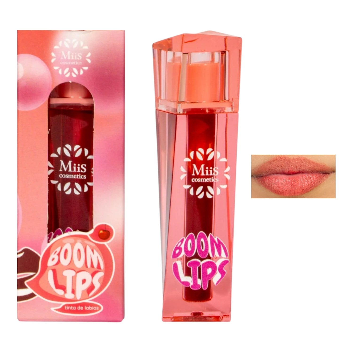 Tinta Boom Lips  Cereza - Miis Cosmetics