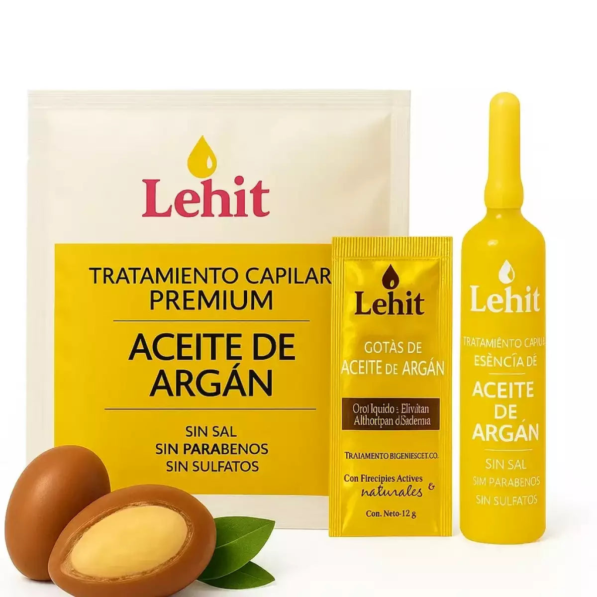 Combo Aceite de Argan: Tratamiento, Ampolla y Aceite capilar