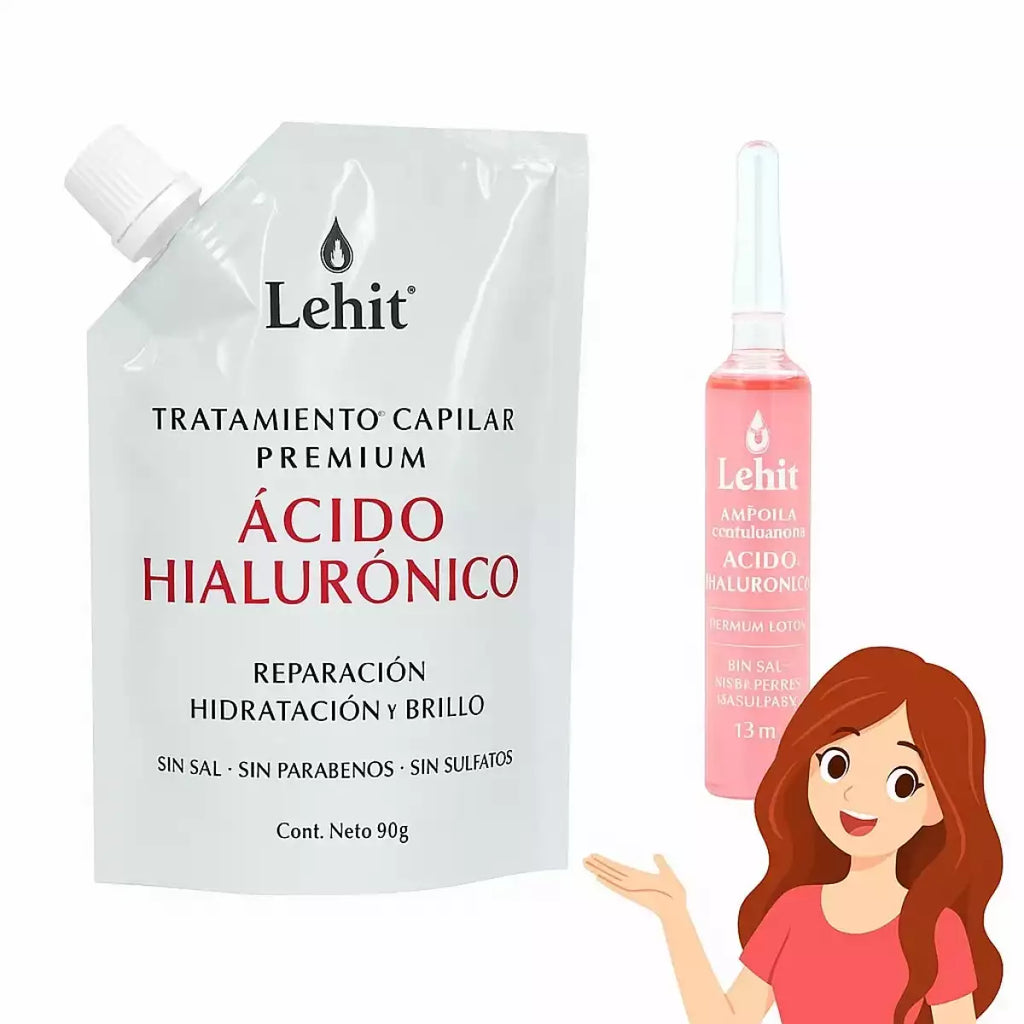 Combo Lehit: Tratamiento Capilar + Ampolla con Ácido Hialurónico