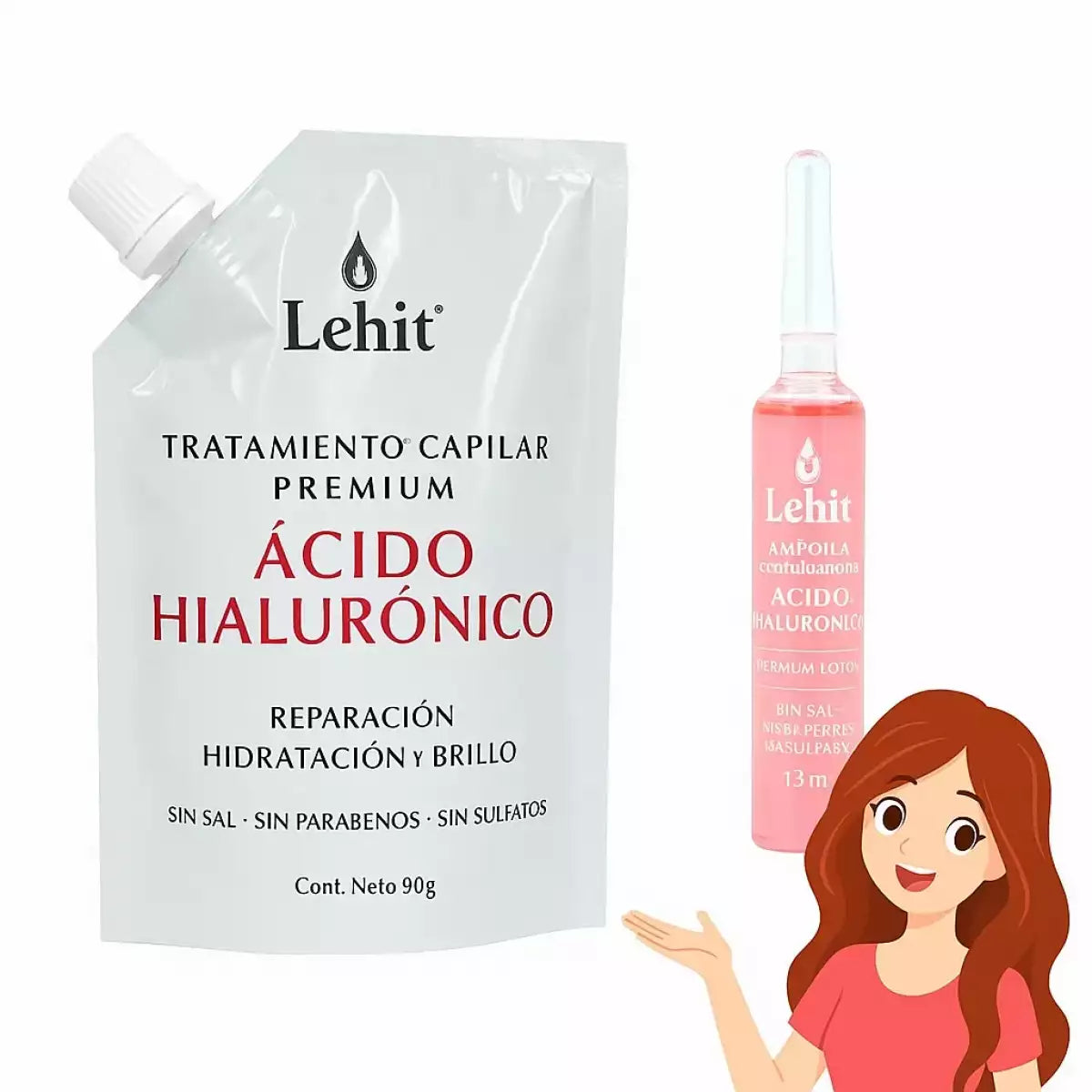 Combo Lehit: Tratamiento Capilar + Ampolla con Ácido Hialurónico