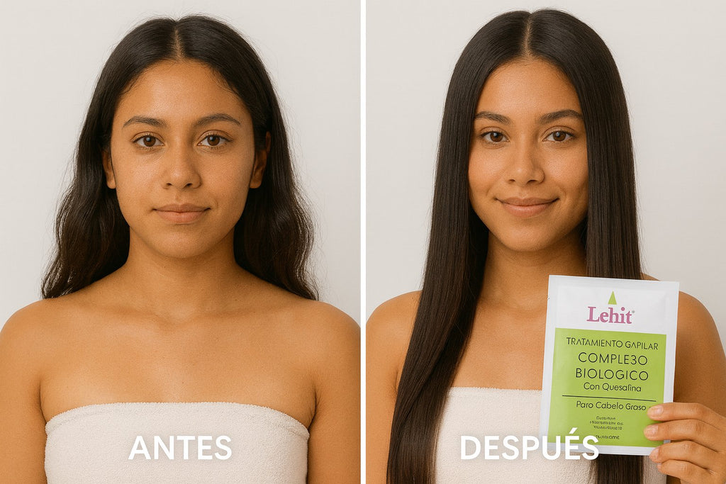 Tratamiento Capilar Complejo Biológico con Queratina Lehit – Para Cabello Graso (30 g)