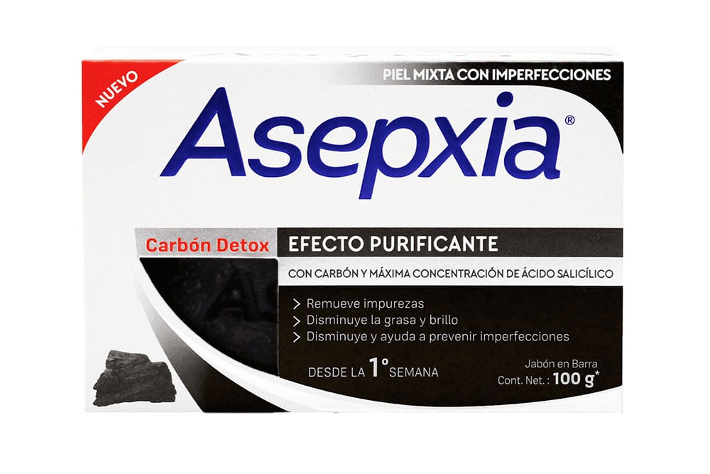 Asepxia Jabón Facial Antiacné Carbón