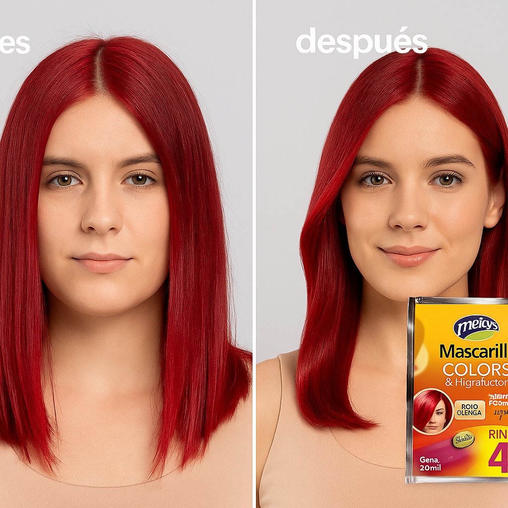 Meicy’s Mascarilla Colors & Hidratación – Rojo Shangai
