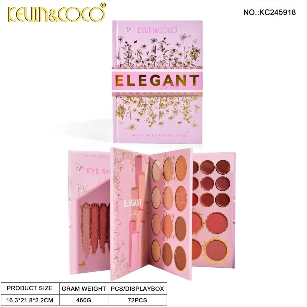 Elegante Paleta De Sombras De Ojos X68 Colores De Kevin Y Coco