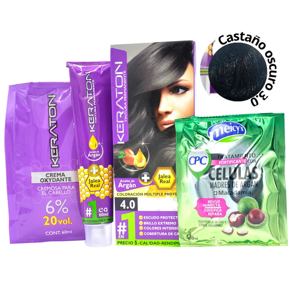 Keraton Tinte Castaño Oscuro N.3.0