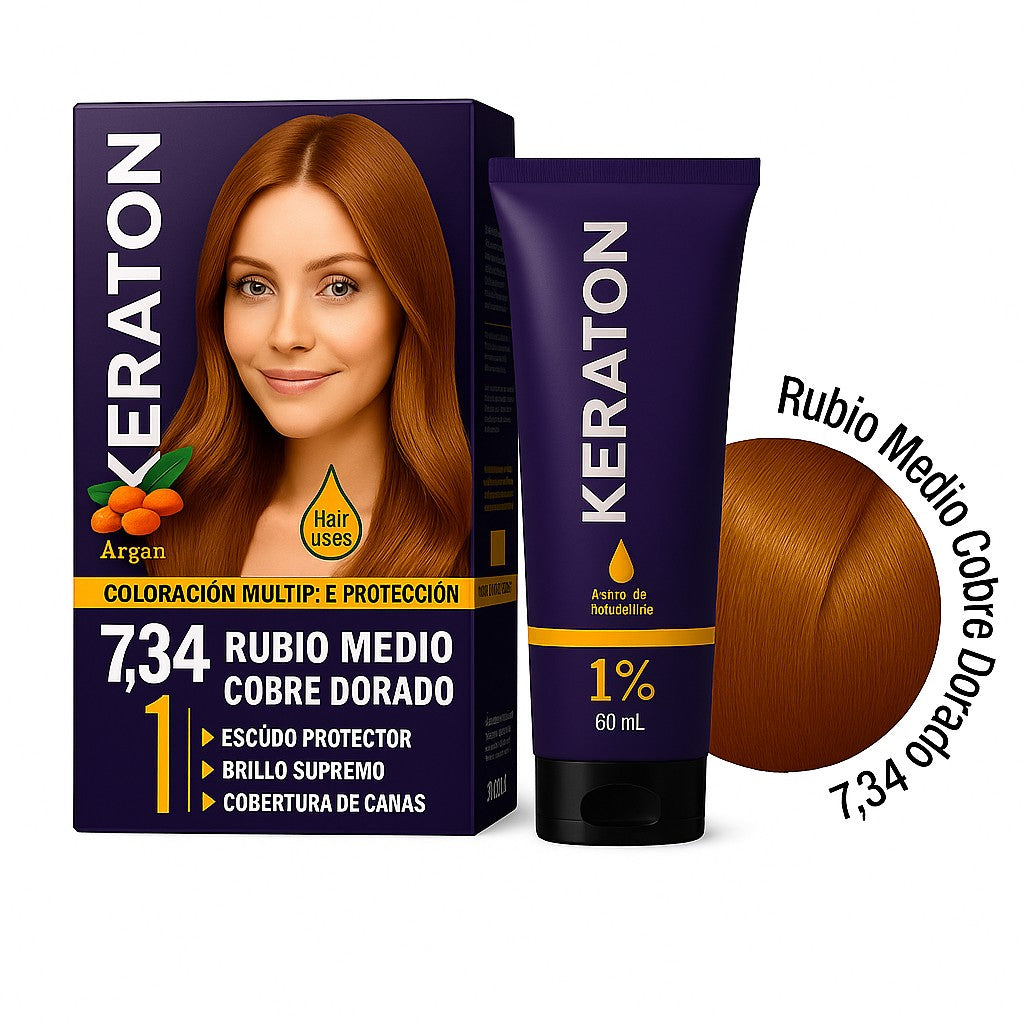 Keraton Rubio Medio Cobre Dorado 7.34